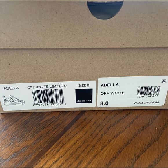 Dolce Vita Adella Sneakers Off White Premium Leather Shoes Size 8 NEW IN BOX - Picture 12 of 12